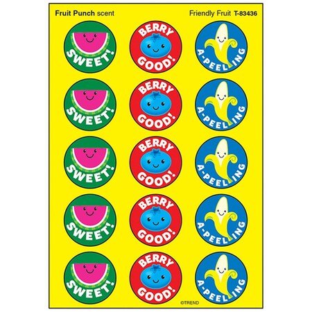 Trend Enterprises Trend Enterprises T-83436-6 Friendly Fruit Stinky Stickers; Large - Round - Pack of 6 T-83436-6